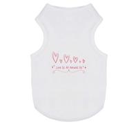 Azeeda 'Love Is All Around Us' Pet Dog/Cat T-Shirt, S (PT00191237)
