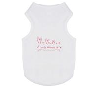 Azeeda 'Love Is All Around Us' Pet Dog/Cat T-Shirt, XS (PT00191236)