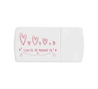 Azeeda 'Love is All Around Us' Pill Box with Tablet Splitter (PI00044212)