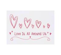 Azeeda 'Love Is All Around Us' Temporary Tattoo - Water Resistant, Skin-Safe, Non-Toxic Transfer (TO00104045)