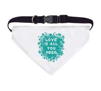 Azeeda 'Love Is All You Need' Pet Bandana - White, L (PD00085084)