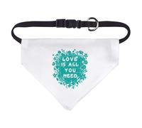 Azeeda 'Love Is All You Need' Pet Bandana - White, S (PD00085083)