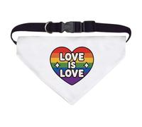 Azeeda 'Love is Love Heart' Pet Bandana - White, L (PD00085528)