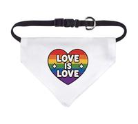 Azeeda 'Love is Love Heart' Pet Bandana - White, S (PD00085527)