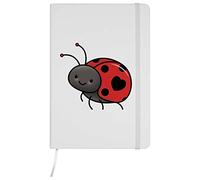 Azeeda 'Love Ladybird' Ruled Notebook - White, A5 (NB00051209) | Hardcover Lined Journal for School, Work, Writing, Notes and Gifts