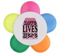 Azeeda 'Love Lives Here' Flower Shape Highlighter Pen (HL00045073)