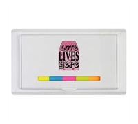 Azeeda 'Love Lives Here' Sticky Note Ruler Pad (ST00045177)