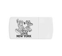 Azeeda 'Love New York' Pill Box with Tablet Splitter (PI00043665)