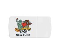 Azeeda 'Love New York' Pill Box with Tablet Splitter (PI00043666)