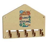 Azeeda 'Love Scotland Heritage' Wall Mounted Key Hooks/Holder (WH00093988)