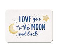 Azeeda 'Love You to the Moon' Rectangular Fridge Magnet - Decorative Refrigerator & Whiteboard Magnet for Home, Kitchen or Office - 70mm x 49mm (FM00049177)