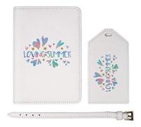 Azeeda 'Loving The Summer' Passport Travel Set - White (PA00045793)