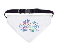 Azeeda 'Loving The Summer' Pet Bandana - White, L (PD00086604)