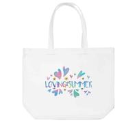 Azeeda 'Loving The Summer' Shopping Tote Bag - White (BG00093770)