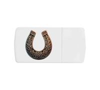 Azeeda 'Lucky Celtic Horseshoe' Pill Box with Tablet Splitter (PI00041833)