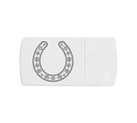 Azeeda 'Lucky Horseshoe' Pill Box with Tablet Splitter (PI00042033)