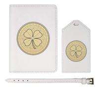 Azeeda 'Lucky Penny' Passport Cover & Luggage Tag Travel Set (PA00042243)