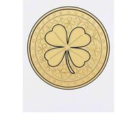 Azeeda 'Lucky Penny' Temporary Tattoo - Water Resistant, Skin-Safe, Non-Toxic Transfer (TO00099687)