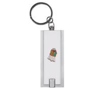 Azeeda 'Lulu The Librarian Ghost' LED Torch Keyring - Compact Pocket Flashlight with Keychain - Handy Mini Light for Bags and Keys (KT00045828)