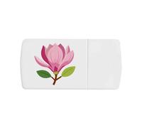 Azeeda 'Magnolia Flower' Pill Box with Tablet Splitter (PI00041923)
