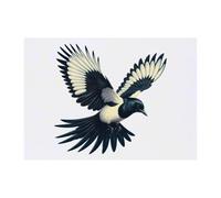 Azeeda 'Magpie Flying' Temporary Tattoo - A6 (TO00099297)