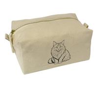 Azeeda 'Maine Coon Cat' Canvas Wash Bag/Makeup Case (CS00050814)