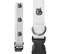 Azeeda 'Maine Coon Cat' Dog Collar - White, S (PR00050125)