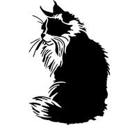 Azeeda 'Maine Coon Cat' Wall Stencil - M (A5) (WS00054928)
