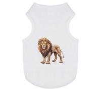 Azeeda 'Majestic Lion' Pet Dog/Cat T-Shirt, L (PT00172147)
