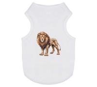 Azeeda 'Majestic Lion' Pet Dog/Cat T-Shirt, M (PT00172146)