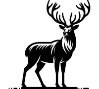 Azeeda 'Majestic Stag' Unmounted Rubber Stamp - A8 (RS00054956) | Craft Stamp for Scrapbooking, Card Making, Journals and Projects