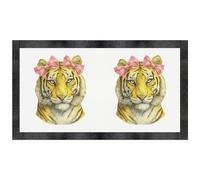 Azeeda 'Majestic Tiger with Pink Bows' Pet Feeding Mat (PM00038288)