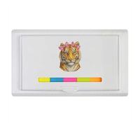 Azeeda 'Majestic Tiger with Pink Bows' Sticky Note Ruler Pad (ST00047240)