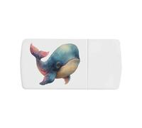 Azeeda 'Majestic Whale' Pill Box with Tablet Splitter (PI00043201)