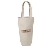 Azeeda 'Making Memories' Wine Bottle Bag - Natural (BL00050616)
