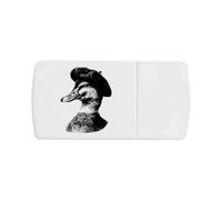 Azeeda 'Mallard Duck Wearing Berret' Pill Box with Tablet Splitter (PI00042312)