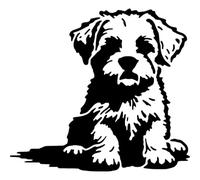 Azeeda 'Maltese Puppy Sitting' Reusable Stencil - Durable Decorative Template for Painting and Spraying on Walls, Tiles, Wood, Fabric & Craft Projects - S (A6) (WS00069280)