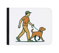 Azeeda 'Man and Dog Walking' Wallet (WL00031428)