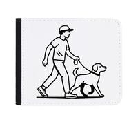 Azeeda 'Man and Dog Walking' Wallet (WL00031429)