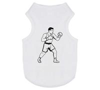Azeeda 'Man Boxing' Pet Dog/Cat T-Shirt, M (PT00161458)