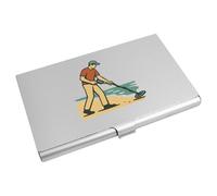 Azeeda 'Man Metal Detecting' Business Card Holder/Credit Card Wallet (CH00049027)