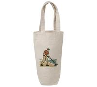 Azeeda 'Man Metal Detecting' Cotton Wine Bottle Gift/Travel Bag (BL00043355)
