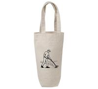 Azeeda 'Man Metal Detecting' Cotton Wine Bottle Gift/Travel Bag (BL00043436)