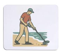 Azeeda 'Man Metal Detecting' Mouse Mat/Desk Pad (MO00039697)