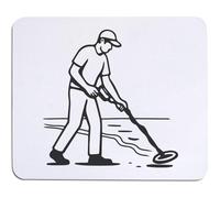 Azeeda 'Man Metal Detecting' Mouse Mat/Desk Pad (MO00039778)