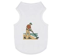 Azeeda 'Man Metal Detecting' Pet Dog/Cat T-Shirt, L (PT00161359)
