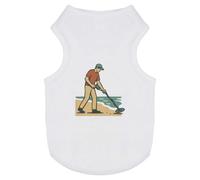 Azeeda 'Man Metal Detecting' Pet Dog/Cat T-Shirt, M (PT00161358)