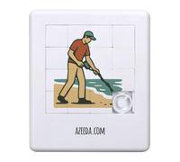 Azeeda 'Man Metal Detecting' Sliding Puzzle (PZ00038327)