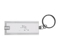 Azeeda 'Man Playing Lawn Bowls' LED Torch Keyring - Compact Pocket Flashlight with Keychain - Handy Mini Light for Bags and Keys (KT00025734)