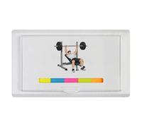 Azeeda 'Man Using Bench Press' Sticky Note Ruler Pad (ST00045806)